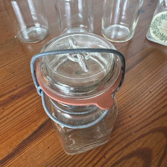 Lot Of 5 Vintage Glass Canning Jars Metal Bales 8 0z - Picture 13 of 16
